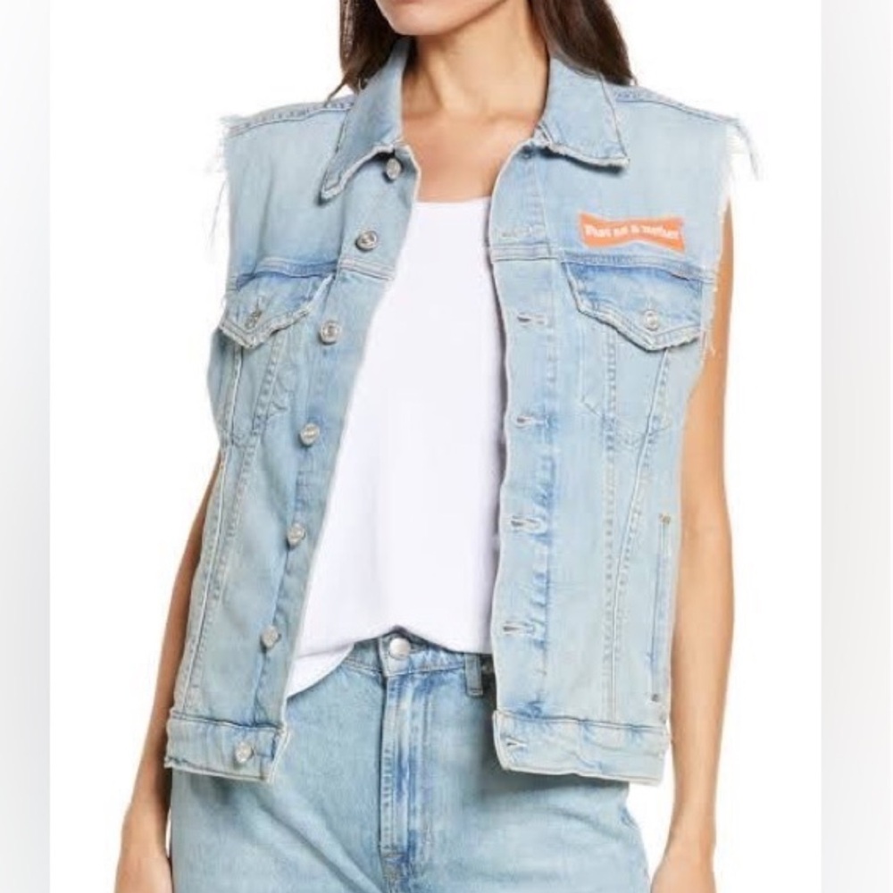 MOTHER Denim Sleeveless Trucker Vest